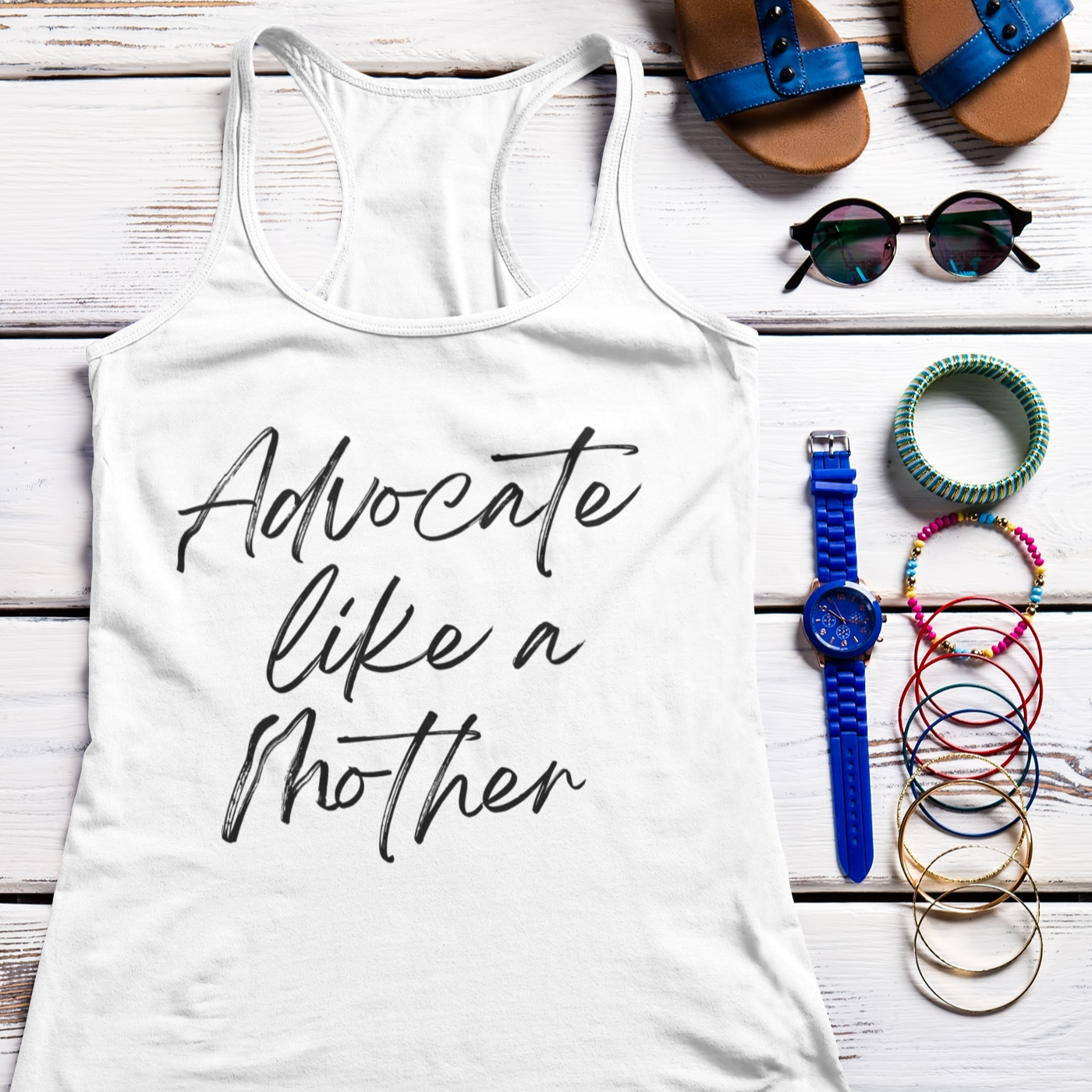 Advocate Like A Mother Women's Ideal Racerback Tank