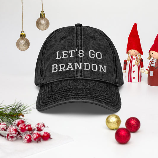 Let's Go Brandon Vintage Cotton Twill Cap